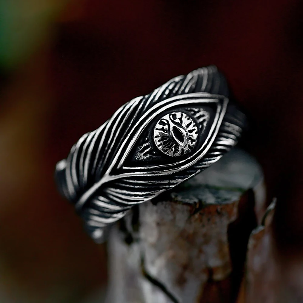 Mode Eenvoudige Vikings Spindrift Patroon Ronde Ringen Voor Mannen Vrouwen 316L Rvs Nordic Amulet Sieraden Geschenken Dropshipping