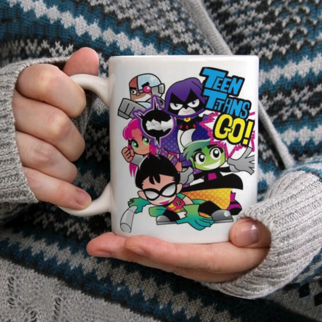 Cartoon T-TEEN-TITAN G-GO Coffee Cups Ceramic cups creative cups and cute mugs Personalized Gift Cup For Tea