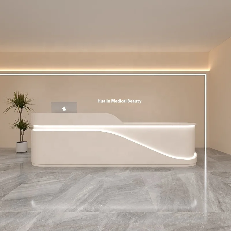 Modern Wood Design Reception Desk For Beauty Salon Dental Clinic Dance Training Classes Company Front Desk-for Schools Hospitals