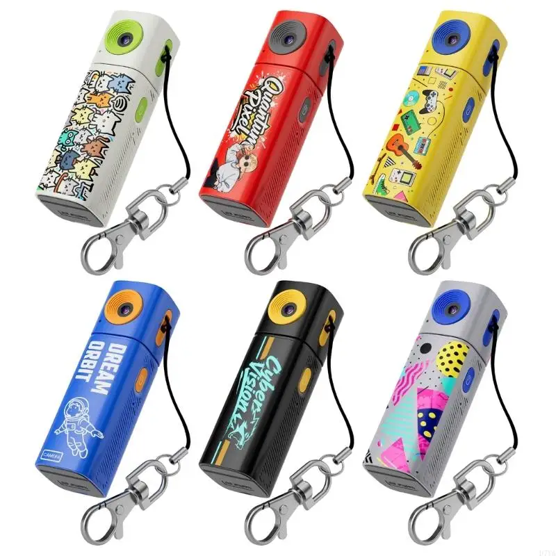 Mini Camera Keychain with 2K Video Recording & Stylish Lipstick Design Thumb Sized for Key Or Photography Accessories D7YA