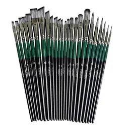 Yutiars Professional Artist Paint Brush Set - 6/24 PCS, Nylon Bristles for Watercolor, Acrylic, Oil Painting, Crafts & Face Body