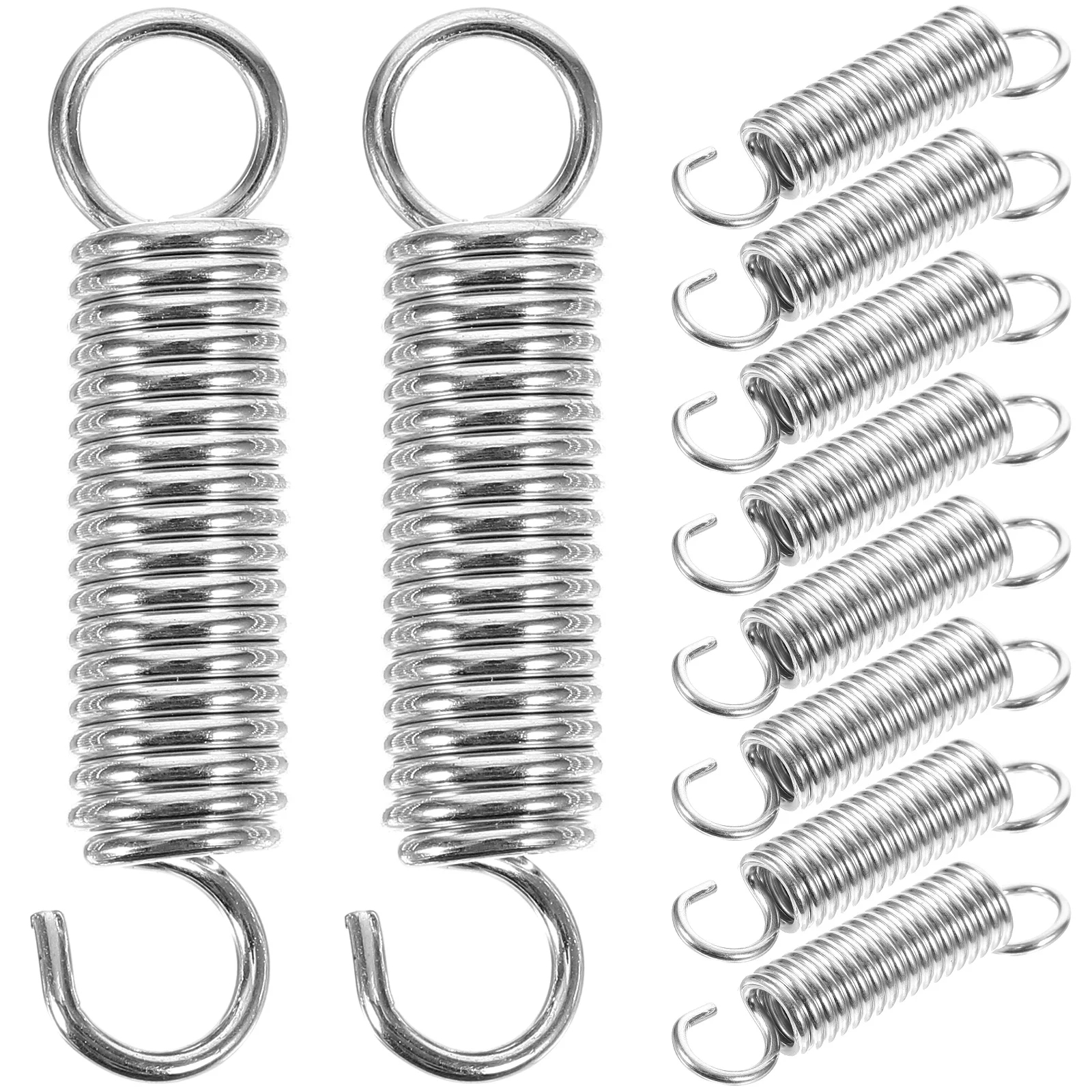 10 Pcs Stainless Steel Tension Spring Compression Springs Extension With Hook Ends Tripod Small Kit