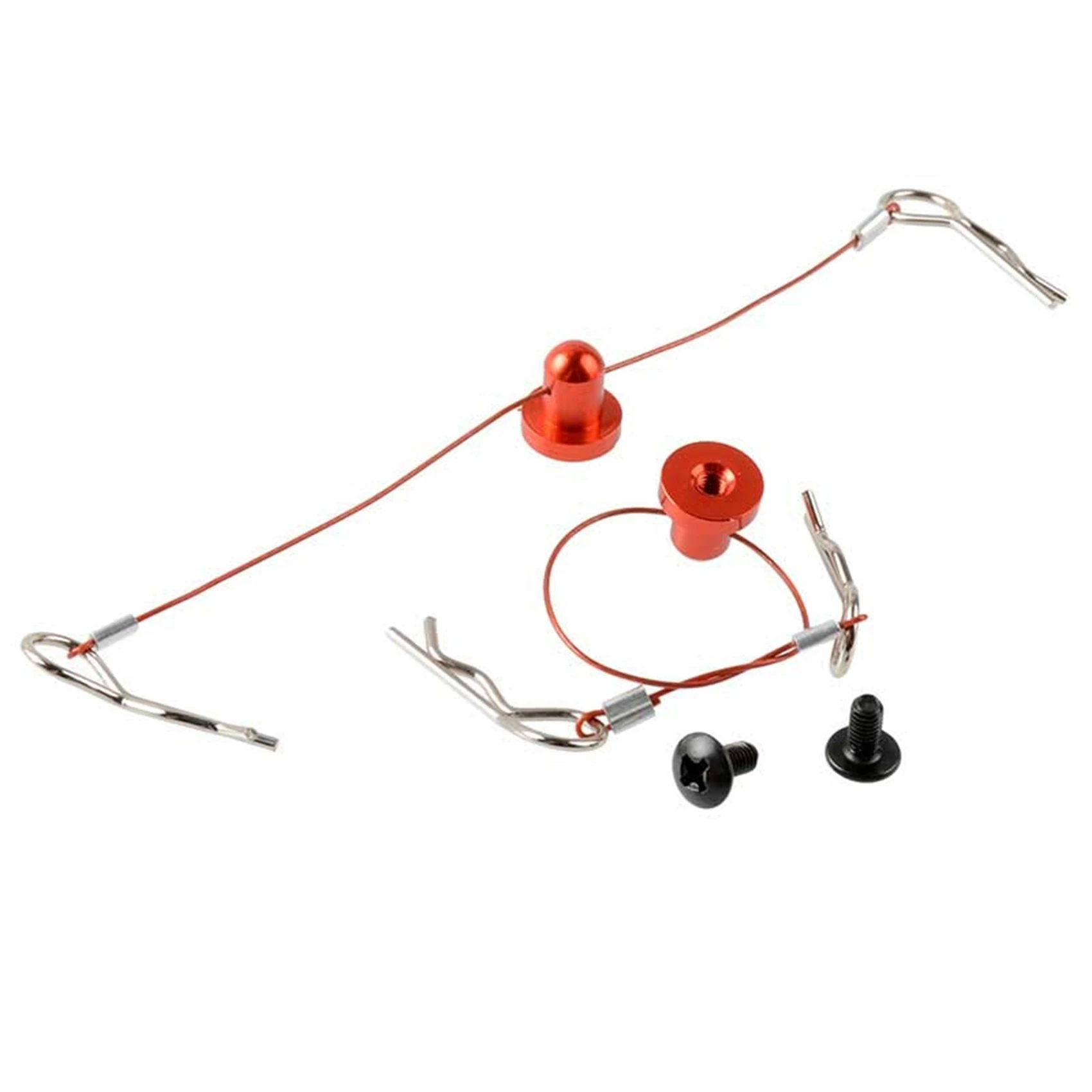 2szt Anti-Lost Body Shell Wire Clip Pin with Screw Retainer for Traxxas/Hsp/Arram/Axial Ecx 1/10 RC Car Spare Red