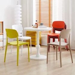 Rental House, Dormitory, Study, Chair Fashion, Simplicity, Household, Thickened, Plastic, Stool, Adult, Dining Table, Backrest