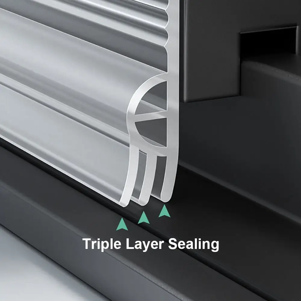 2/4M Noise Isolation Sliding Window Sealing Strip Insectproof Self-adhesive Draught Excluder TPE Windproof Weather Stripping