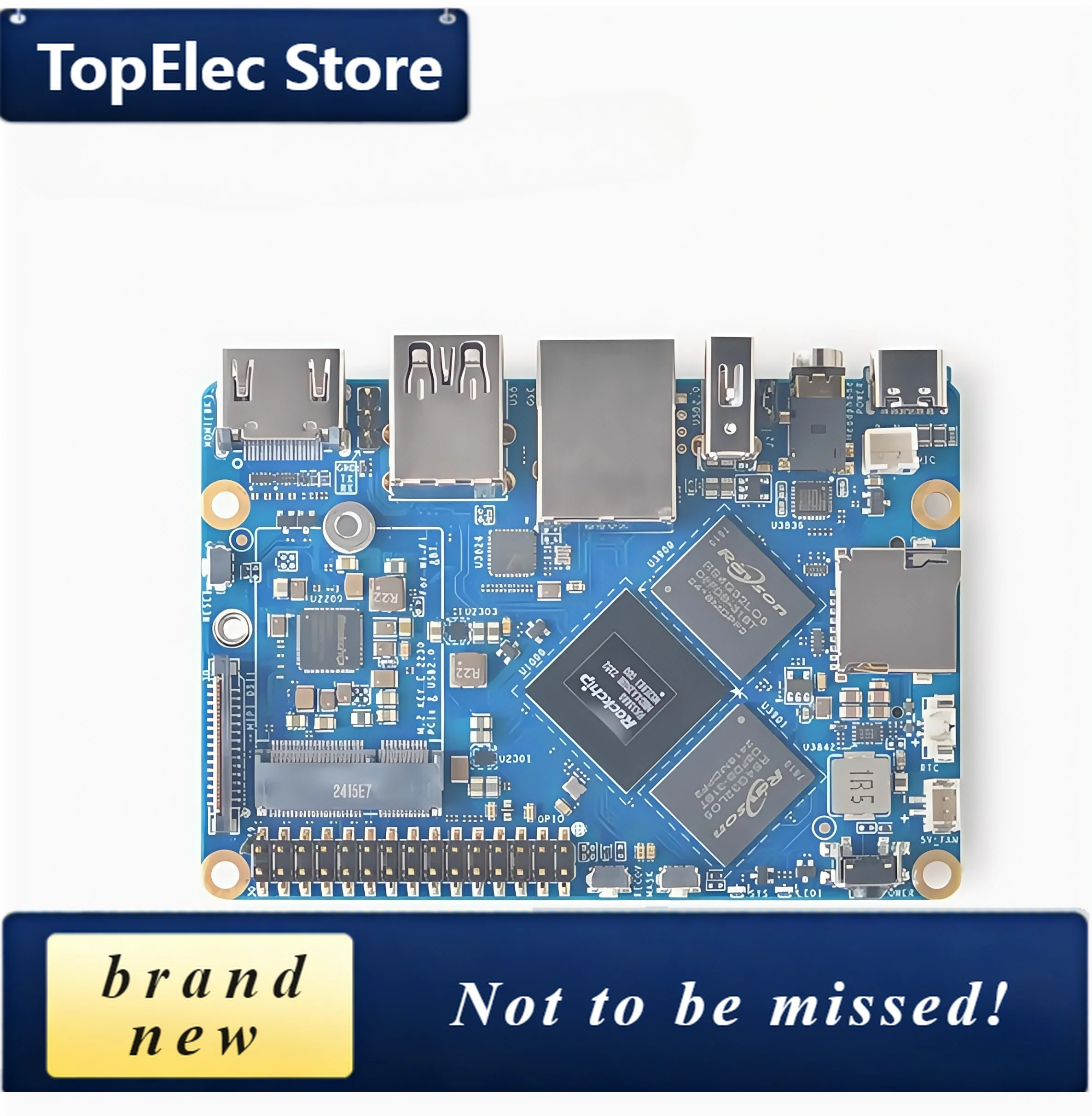 TopElec NanoPi M6 RK3588S Gigabit Development Board 4GB 16GB 32GB Memory nVMe WiFi6 8K Artificial Intelligence Board