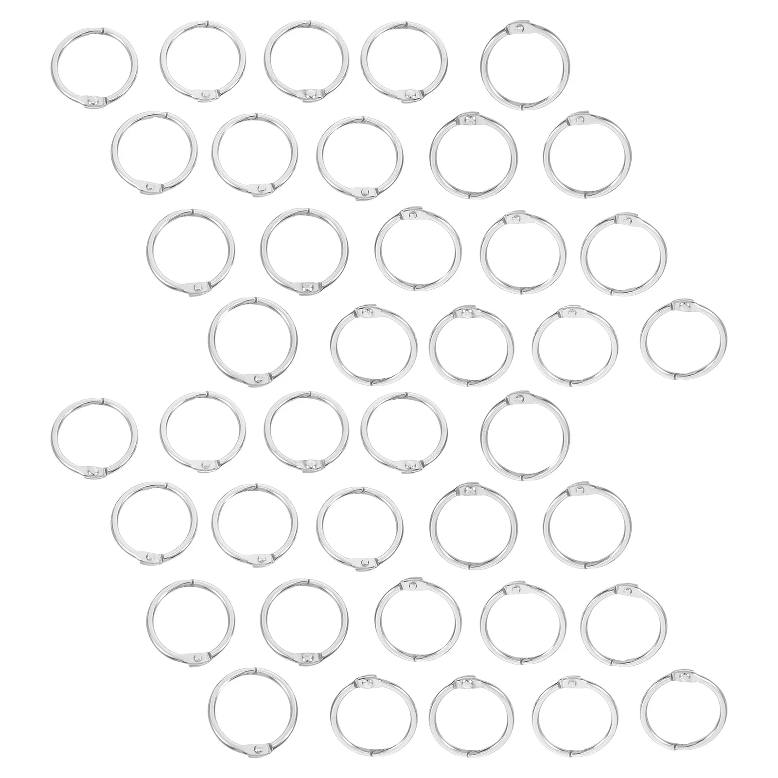

100Pcs Book Rings 20Mm Metal Snap Ring for Loose Leaf Binder Key Ring Photo Album DIY Craft Office School Supplies