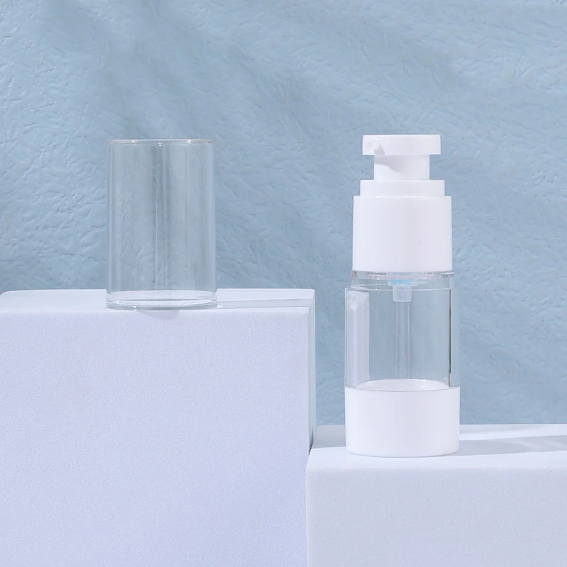 15ml 30ml 50ml Clear Airless Cosmetic Cream Pump Bottle Travel Size Dispenser Makeup Container For Cream Gel Lotion