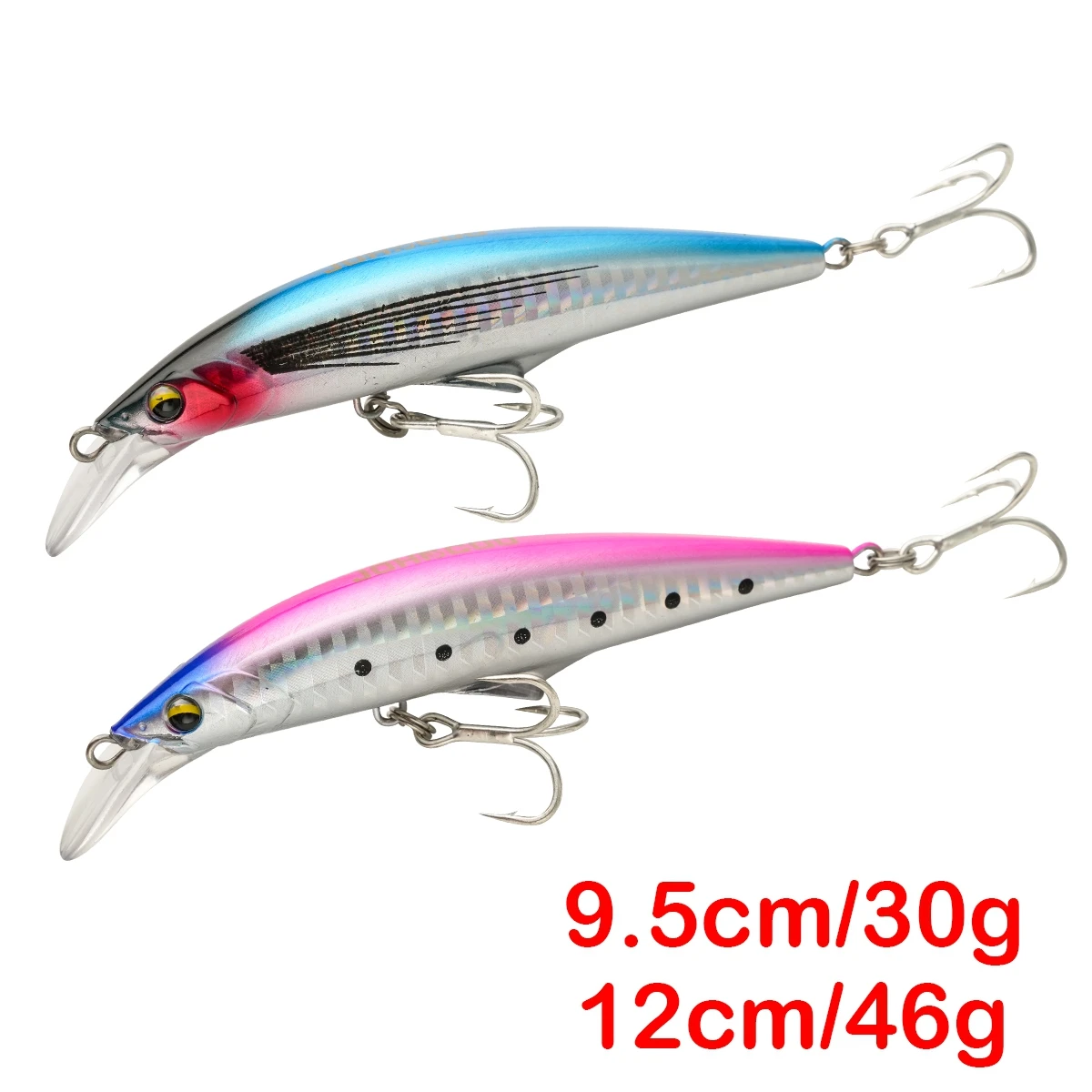 Heavy Weight 30g 46g Sea Fishing Lure Ultra Long Casting Sinking Minnow Artificial Hard Baits Seabass Bait