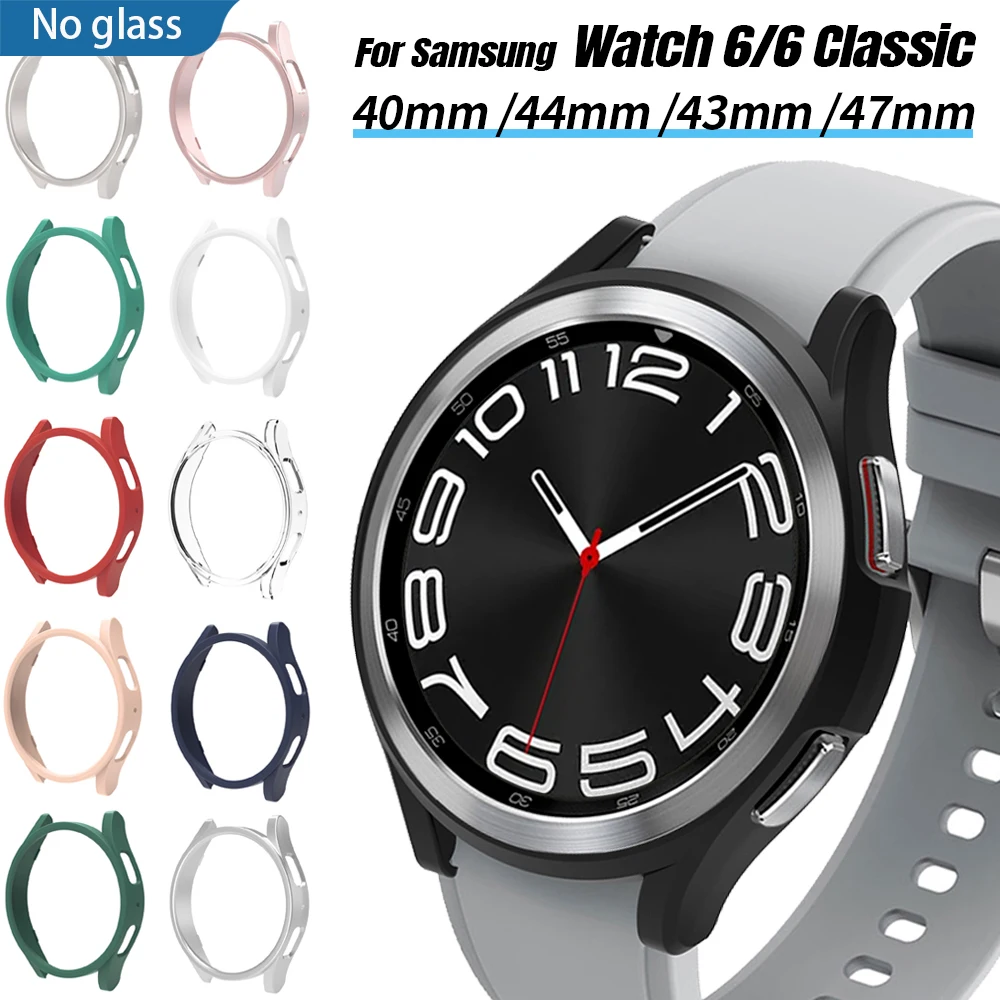 

Protection Cover for Samsung Galaxy Watch4 5 6 40mm 44mm Glassic 43mm 47mm Pro 45mm Case Plastic frame Coverage Protector Bumper