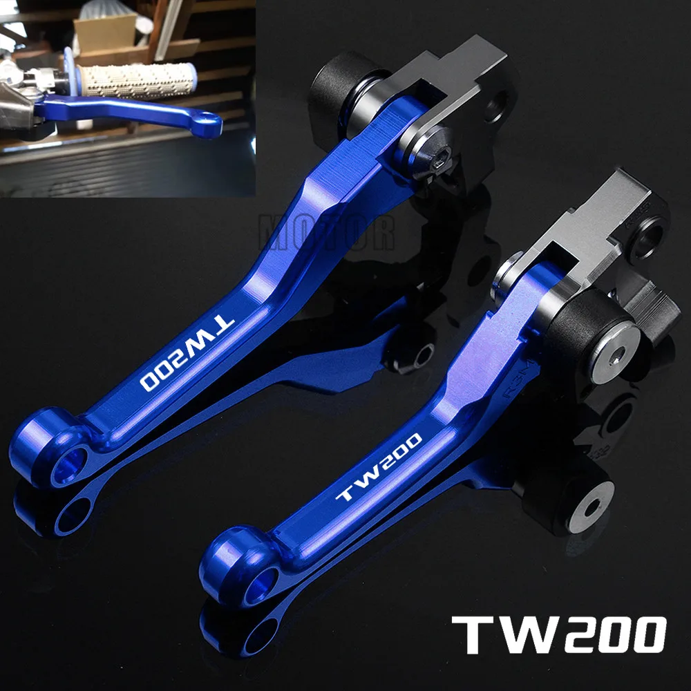 Dla Yamaha TW200 TW 200 2000-2017 2016 2015 CNC aluminium motocykl Dirtbike Dirt Pit Bike Motocross Pivot dźwignie sprzęgła hamulca