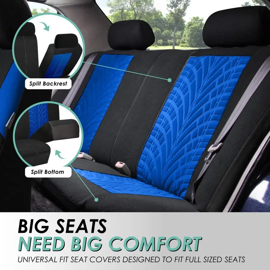 

Car Seat Covers Full Set Premium Cloth Universal Fit,Automotive Seat Cover,Low Back Front Seat Covers,Airbag Compatible,Split Be