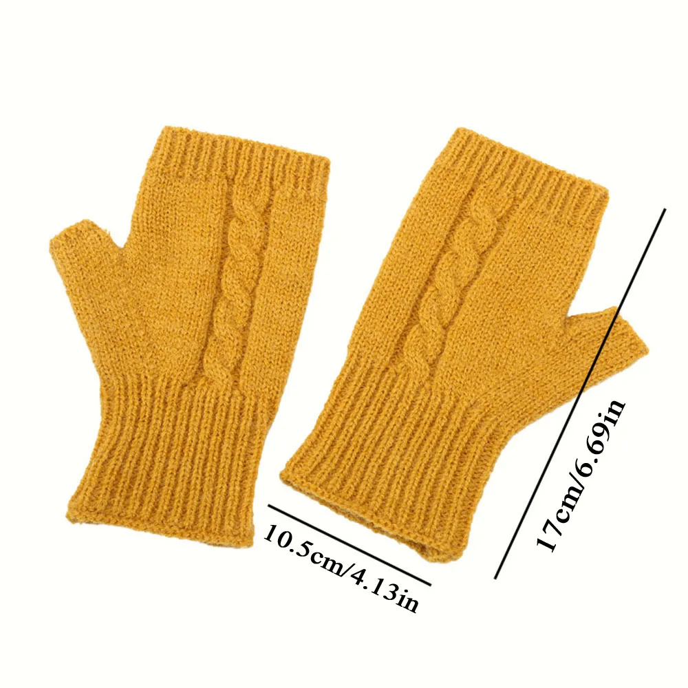 Guantes largos sin dedos para mujer, manopla de punto, calentador de brazo, manga delgada, informal, suave, Unisex, Invierno