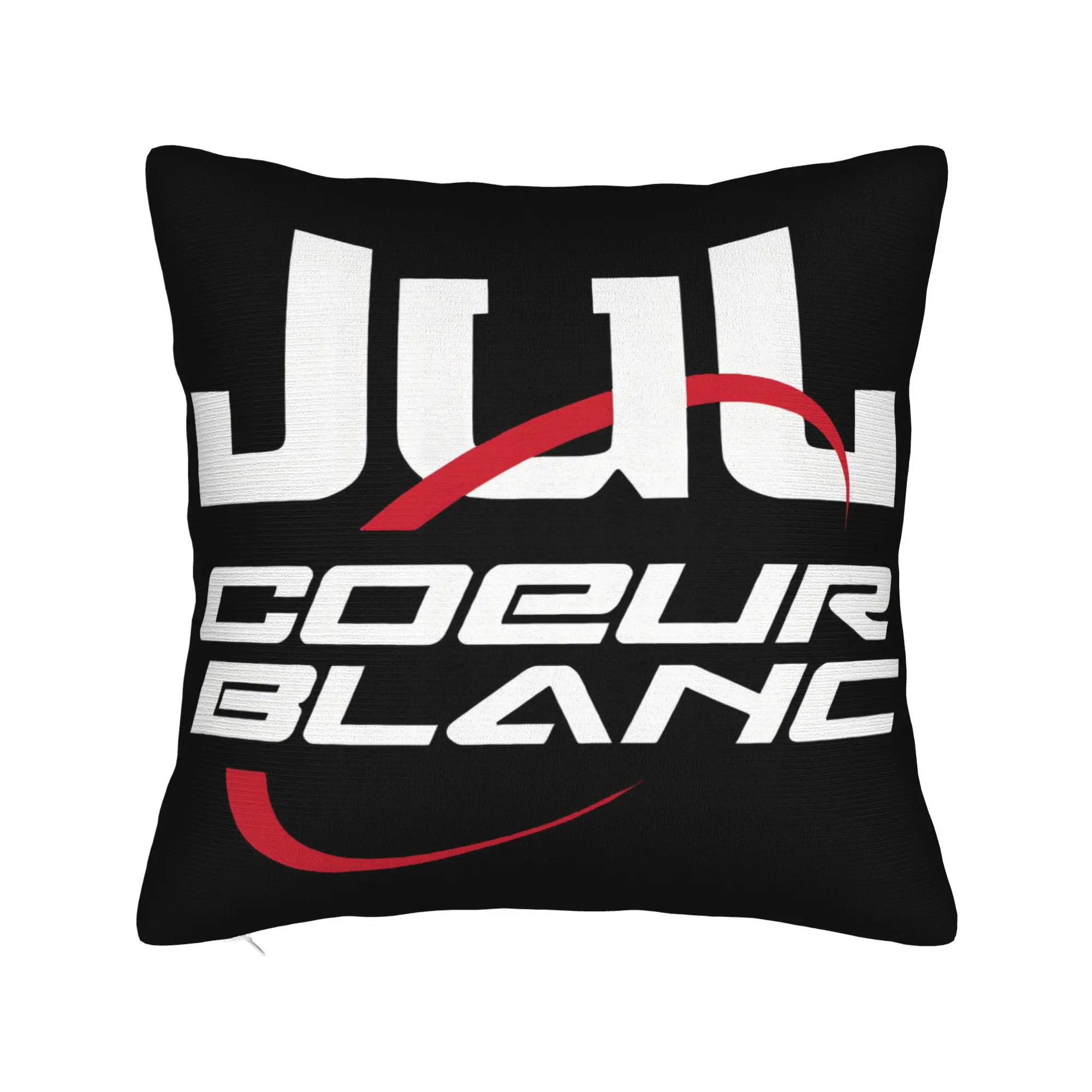 Jul Cœur Blanc Logo Pillow Case 40x40cm for Living Room  Modern Cushion Cover Car Pillowcase