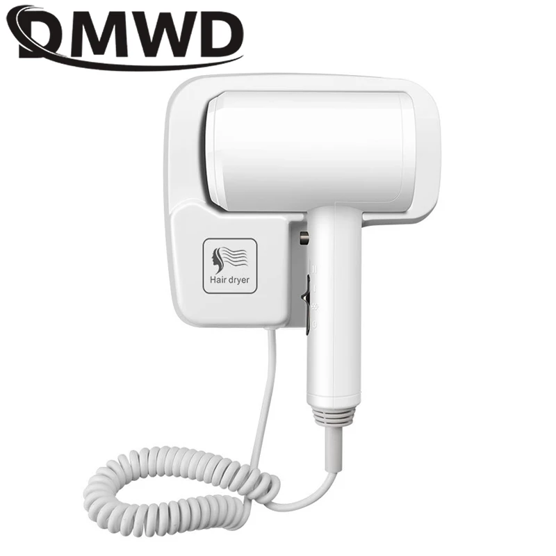 DMWD Wall-mounted Hair Dryer Hotel Home Bathroom Quick-drying Blower Powerful Hot Cold Air Hanging Wall Electric Hair Dryer