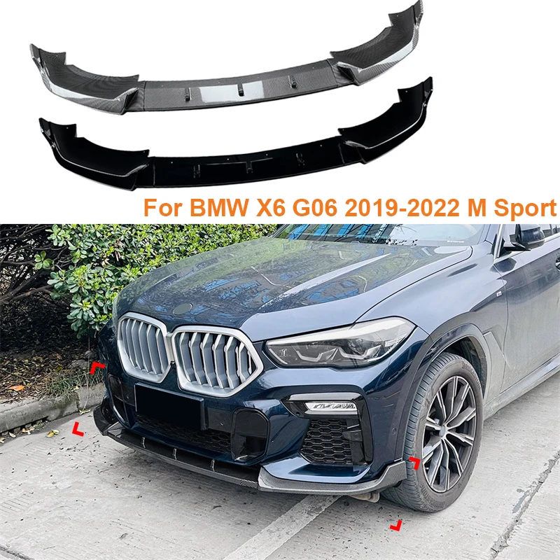 

Modified Splitter Deflector Lower Front Bumper Lip Guard Chin Tuning Body Kit Refit For BMW X6 G06 2019 - 2022 M Sport 2021 2020