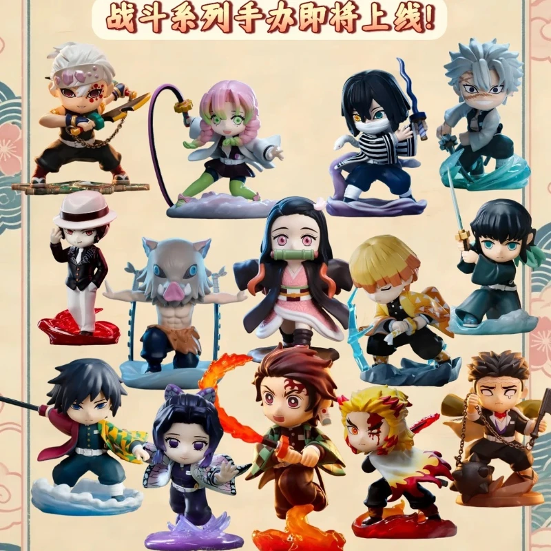

POP MART Demon Slayer: Kimetsu no Yaiba Battle Series Action Figure Blind Box Chase Collectible PVC Figure Set Gift Anime Fans