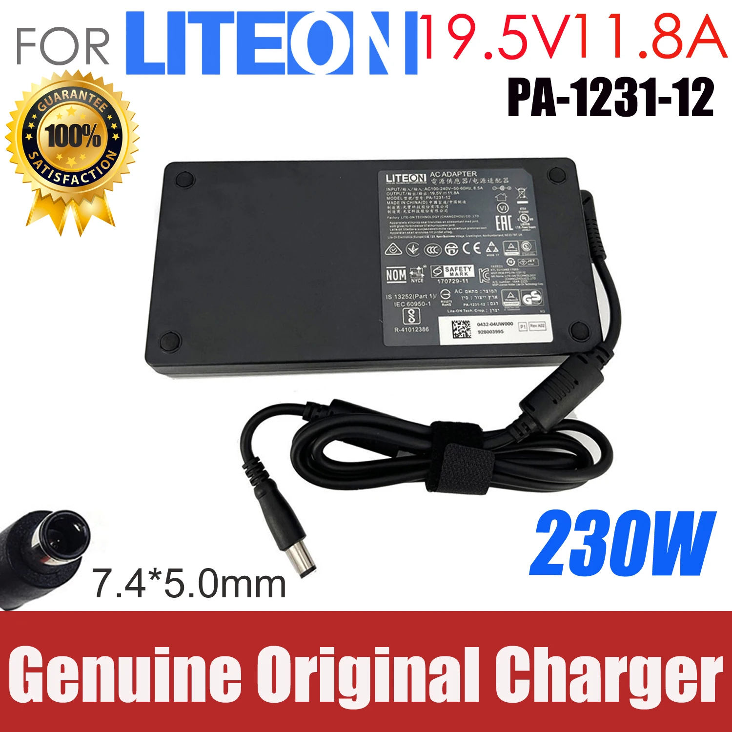 

Liteon 230W 19.5V 11.8A PA-1231-12 AC Adapter Charger For Intel NUC 8 VR NUC8i7HVK NUC8i7HNK NUC8I7BEH Gaming Desktop Mini PC