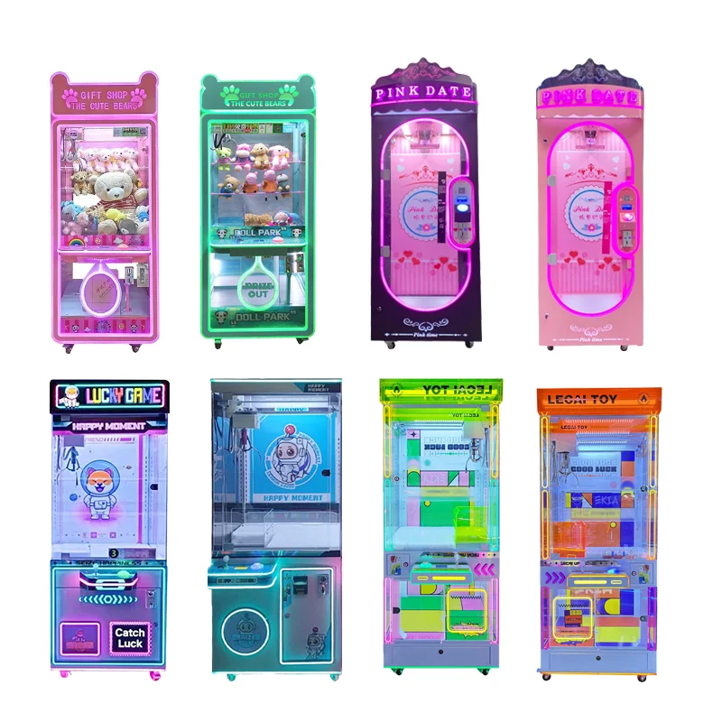 For Manufacturer pink single-cut crane machine oversized doll scissors machine plush toy coin-operated claw crane