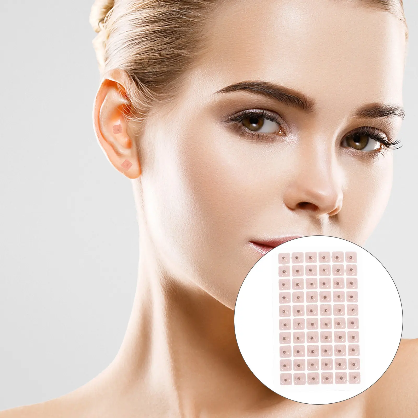 240Pcs Auriculotherapy Seeds Ear Acupressure Kit Tiny Precise Pressure Point Placement Safe Ear Care Patches for Insomnia Stress