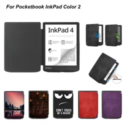 PU Leather e-Reader Case Auto Wake Sleep Filio Cover Ultra SlimTablet Case For PocketBook InkPad 4/Color 2/3