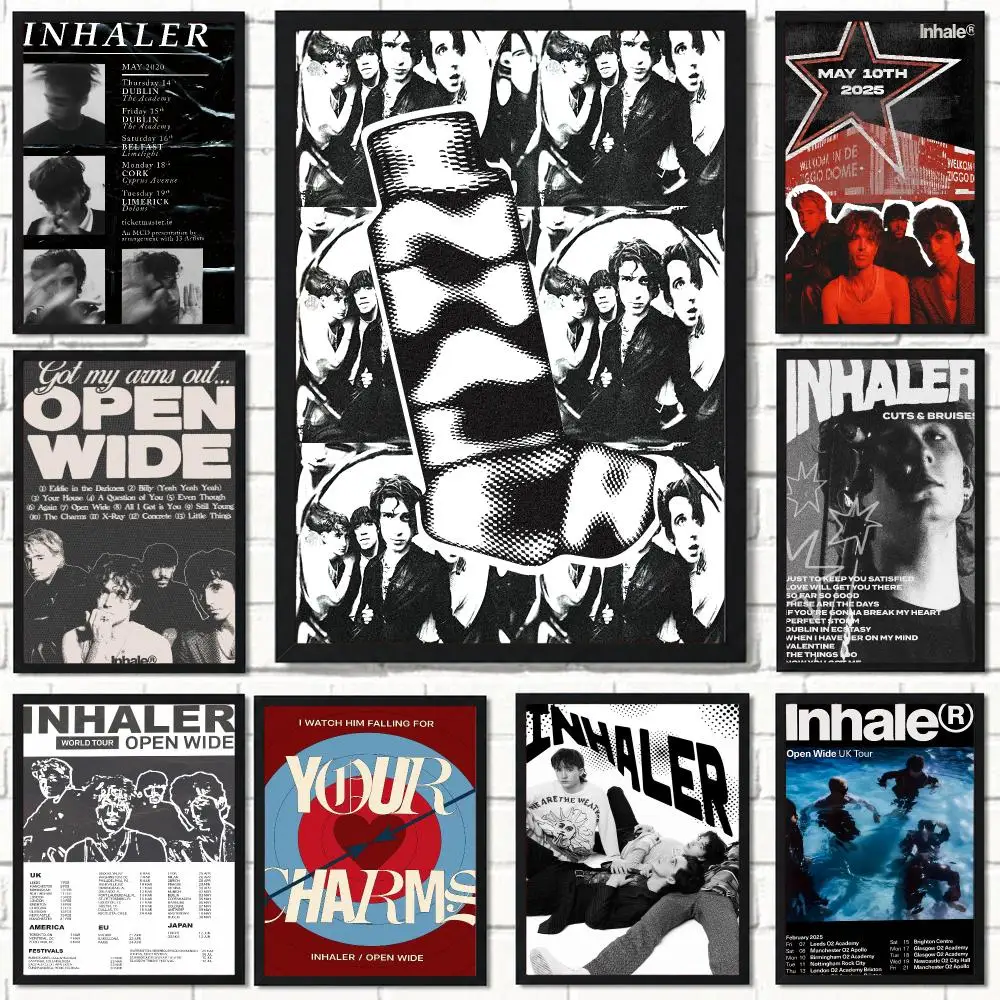 band I-Inhaler-R Poster Self Adhesive Wall Decor for Modern Home Cafe Office and Bar