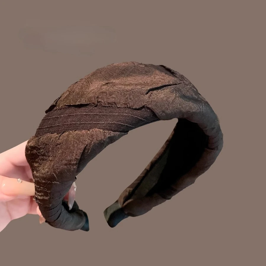 

Brown French Retro Design Headband Elegant Versatile Face Washing Headband Outdoor Versatile Hair Bands for Women Diademas