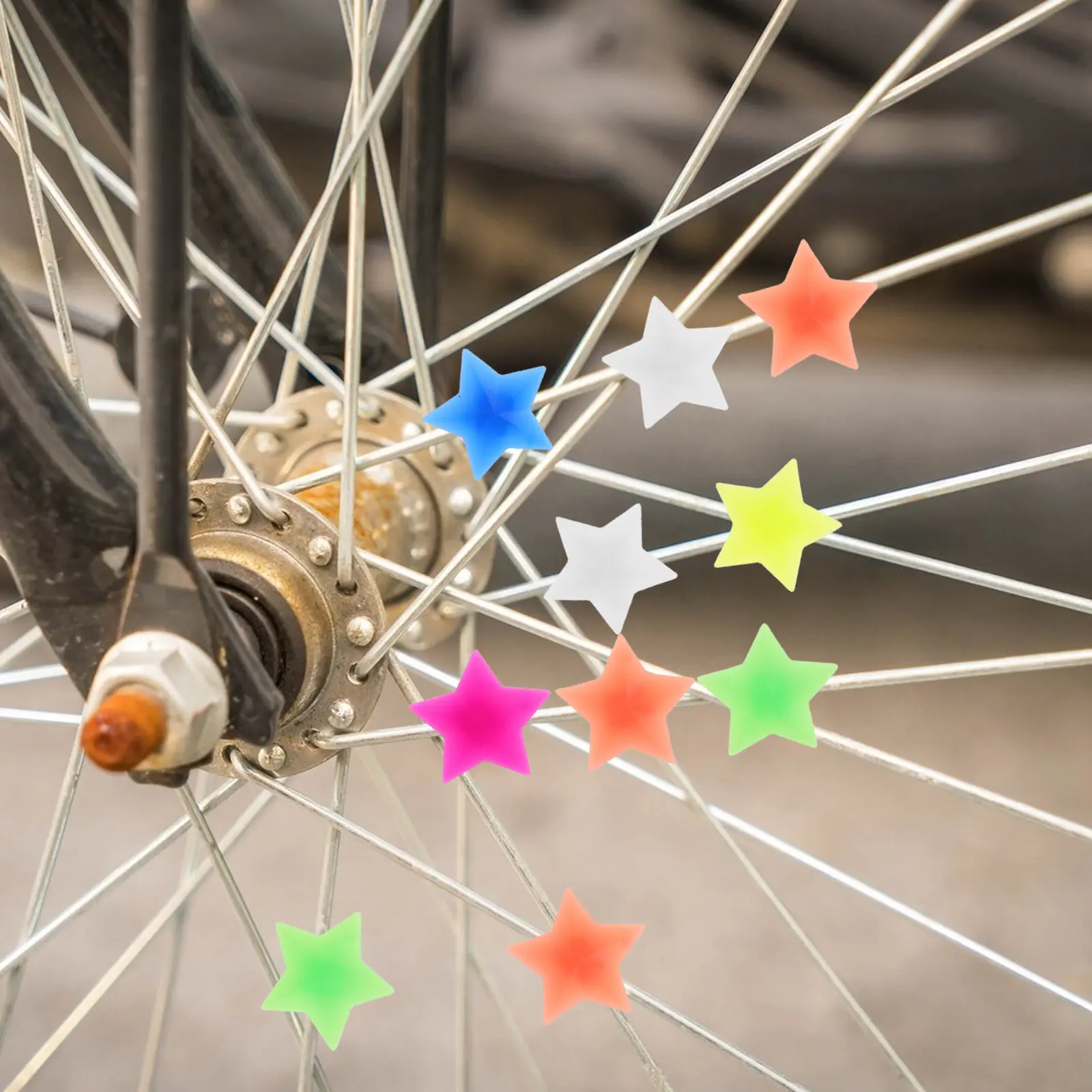 

36Pcs Bicycle Spoke Decorations Colorful Kids Bike Accessories Bright Spoke Beads Cycling Wheel Decoration