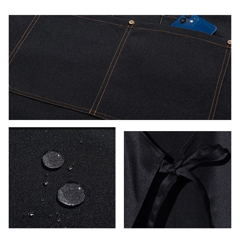 Professional Female Kitchen Antifouling Apron Male Chef BBQ Restaurant Bar Bakery Cafe Beauty Nail Studio Waterproof Work Apron