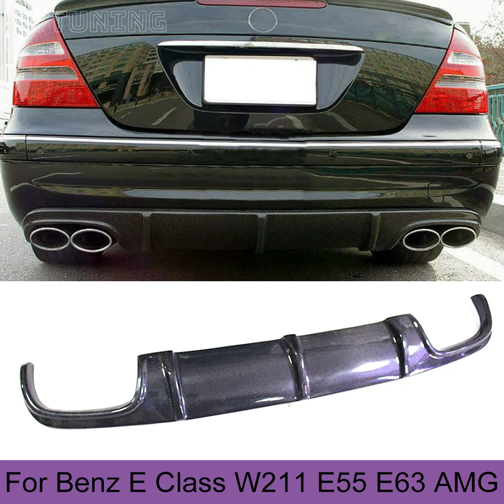 

Carbon Fiber Racing Rear Bumper Diffuser Lip Spoiler for Mercedes Benz E-Class W211 E55 E63 AMG Sedan 4-Door 2002 - 2006