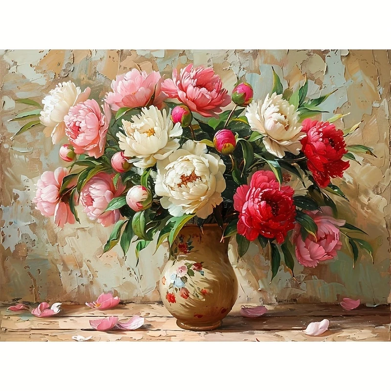 

Still Lifes Vase Roses 500/1000/1200/2000 PCS Jigsaw Puzzles Family Activity Games for Gameroom Bedroom Gift Home Decor