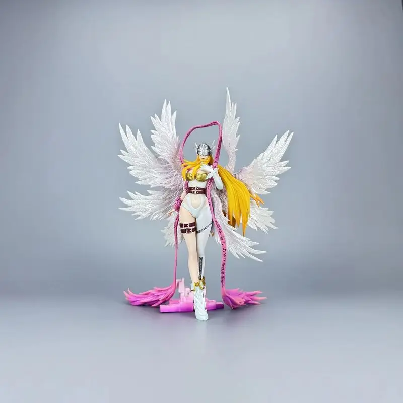 In-Stock Digimon Angewomon Figure Anime Collectible Model Desktop Decoration Computer Case Ornament Resin Statue For Adult view 5