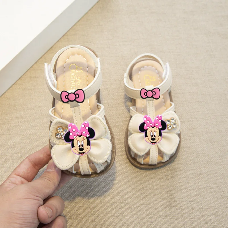 

Disney Beach Shoes Minnie Kids Sandals Summer Mickey mouse Cartoon Girls Baby Toddler Shoes