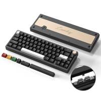 Womier SK65 65% Gasket Wireless Mechanical Keyboard - 3-Mode Hot-Swappable RGB Backlit Aluminum Custom Keyboard for Mac & PC