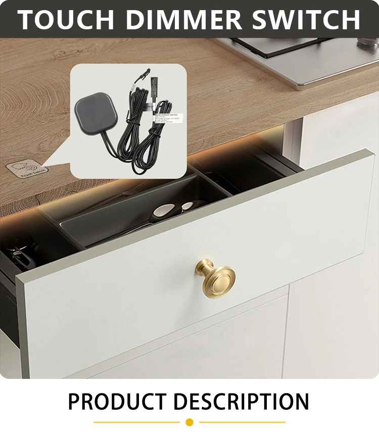 DC12V 24V Touch-Schalter für Möbel-LED, der Holz, Acryl, Stein und Keramikfliesen durchdringen kann. – Detail 1