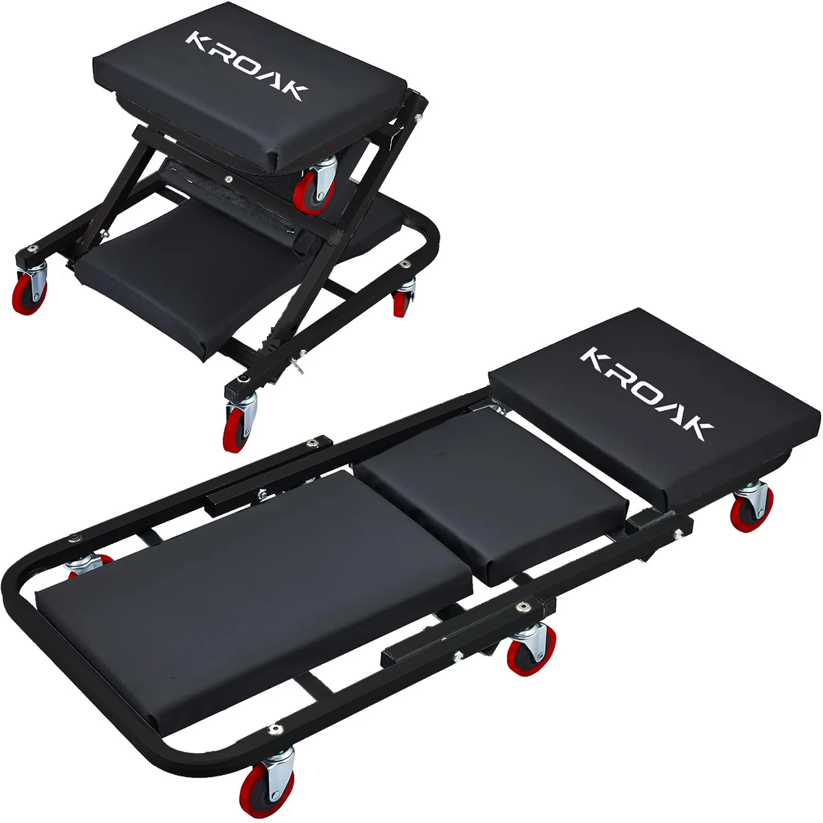 

36 дюймов 2 в 1 Z Creeper Seat 330 фунтов Гаражное кресло Car Creeper Repair Bench Lay Down или сидячий для гаража Авторемонт