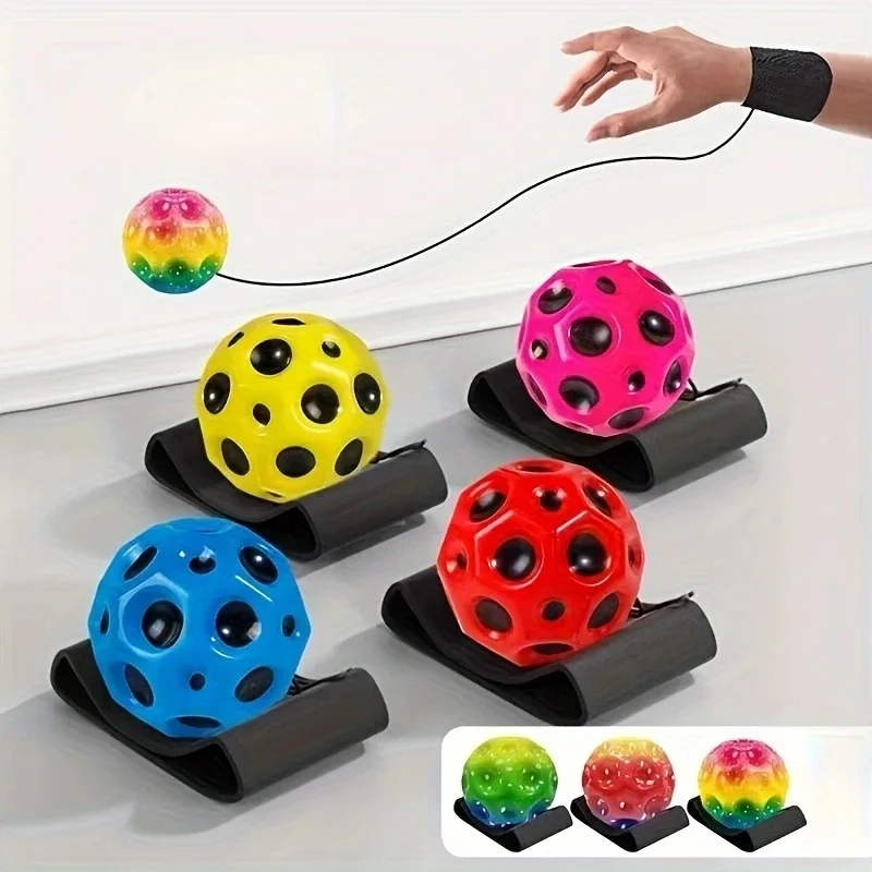 1 x Mini-Handgelenk-Fingerball mit Handschlaufe, Weltraum- und Mondmuster, geeignet für Unterhaltung und Training im Freien ﻿
