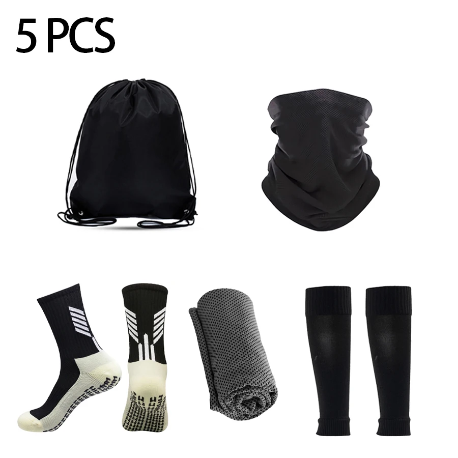 

5PCS set Breathable Hiking Socks Cycling Socks Waterproof Bag Compression Stockings Sweat Absorbing Scarf Sweat AbsorbingTowel