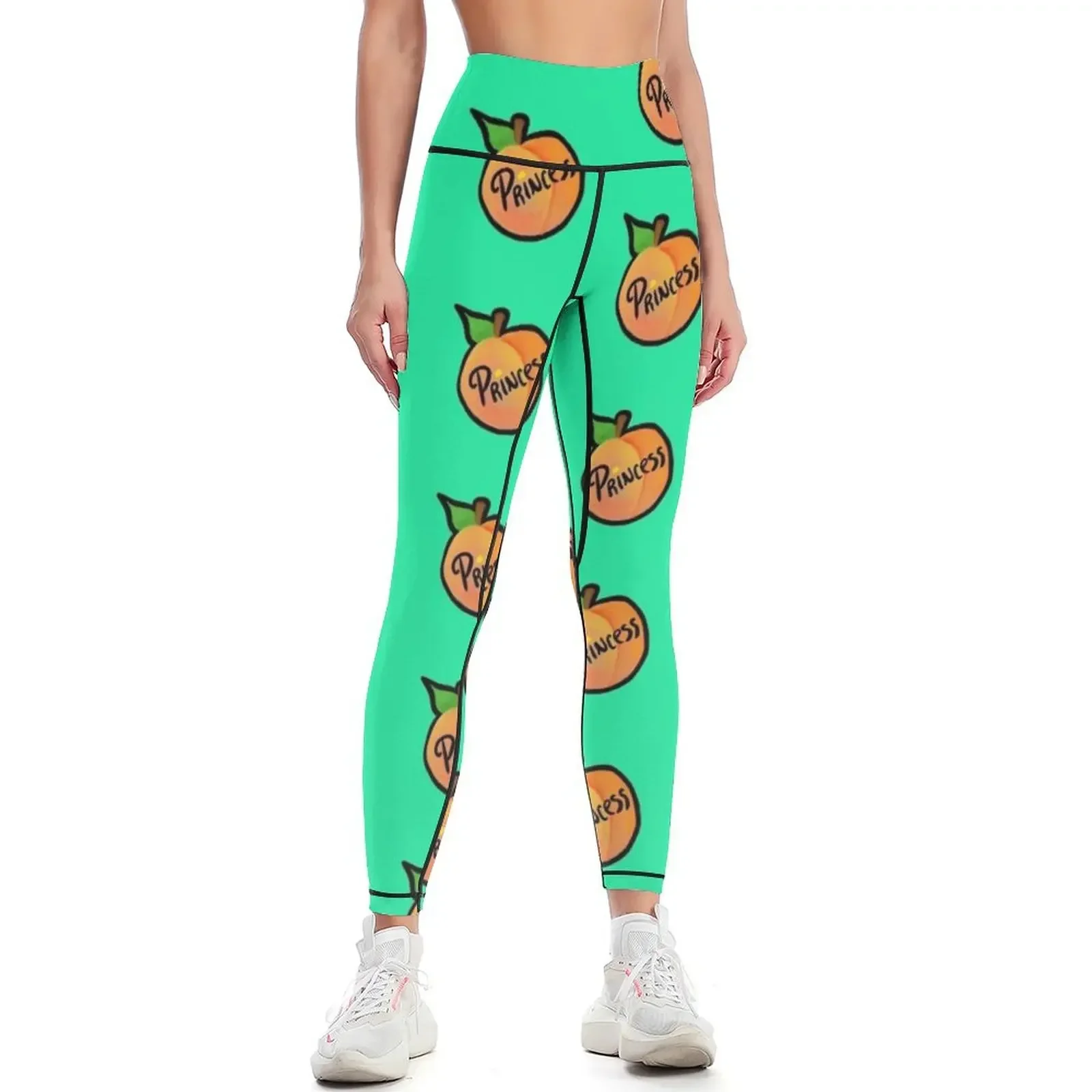 

Princess peach Leggings Golf wear sports shirts gym sporty woman gym push up fitness Womens Leggings