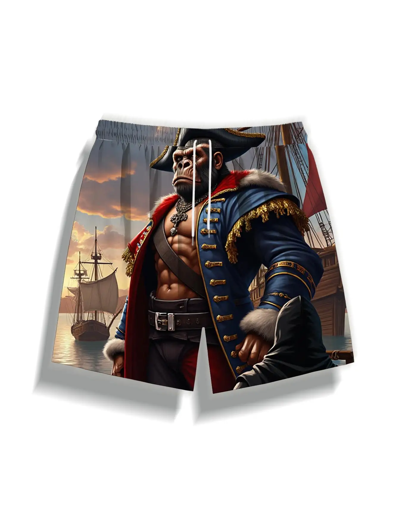 1pcs Men's Short swim trunks2026 Summer 3D Printed Short sleeve Breathable Quick drying man pants running Polyester New pants