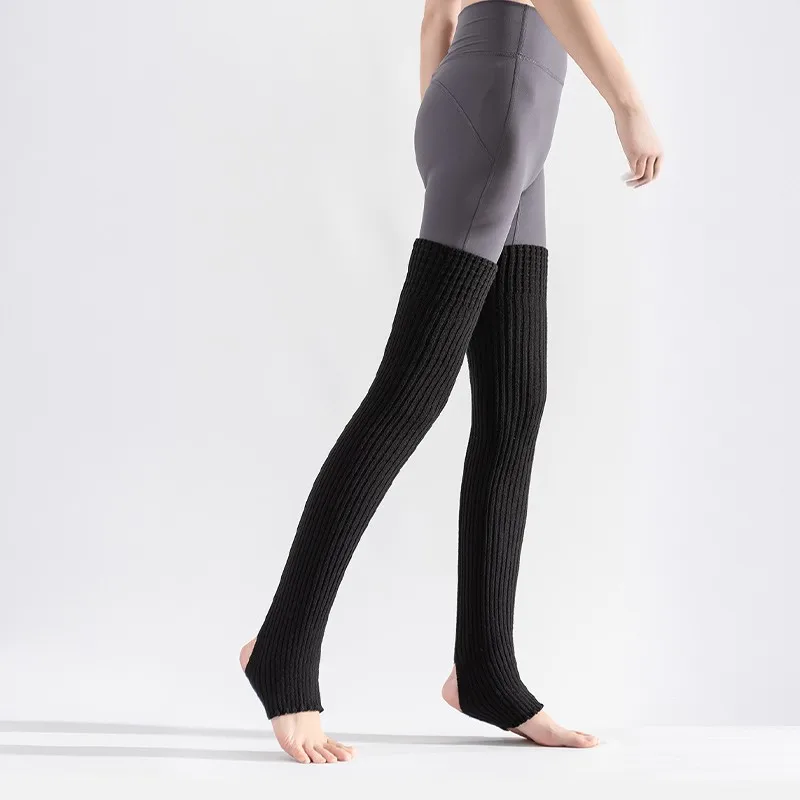 1 paire 75cm jambières cuissardes hautes chaussettes de Yoga antidérapantes longues bas de sport Pilates femmes Fitness chaussettes tricotées nouveau