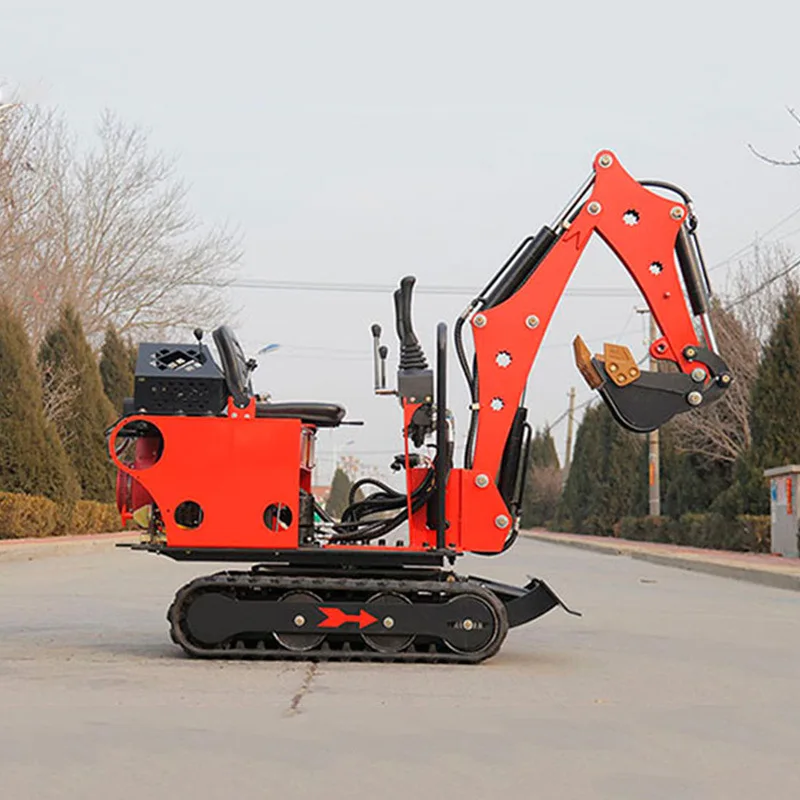 08 Small Crawler Excavator Greening Orchard Hook Machine Digger Soil Crushing Wood Micro Digging Project Small Excavator