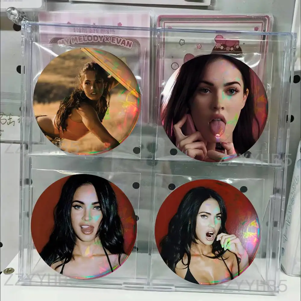 M-Megan Fox Jennifer Meme Coin Badges Tinplate Round Brooch Custom Anime Role Enamel Pins Gifts for Fans Friends