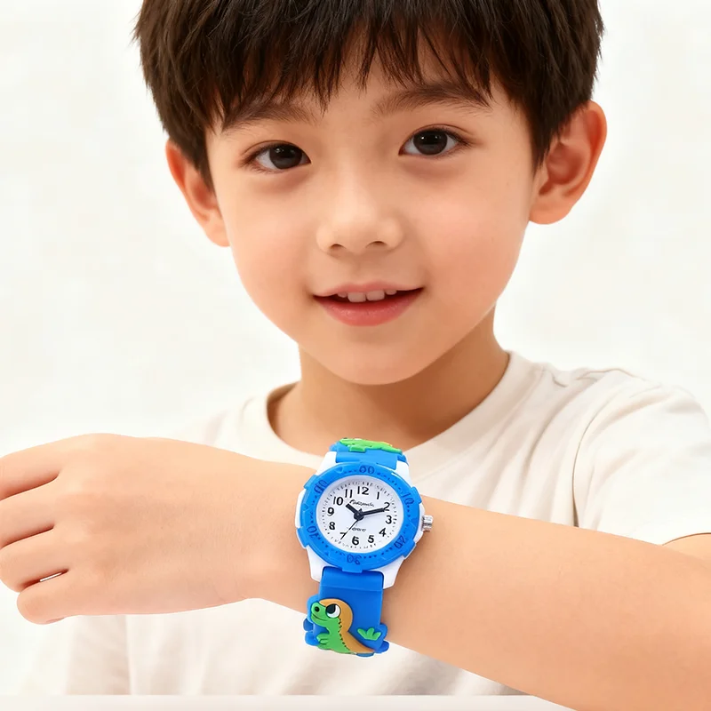 Kindergarten baby students boys girls children kids cartoon cute dinosaur anti-fall waterproof festival birthday gift watches
