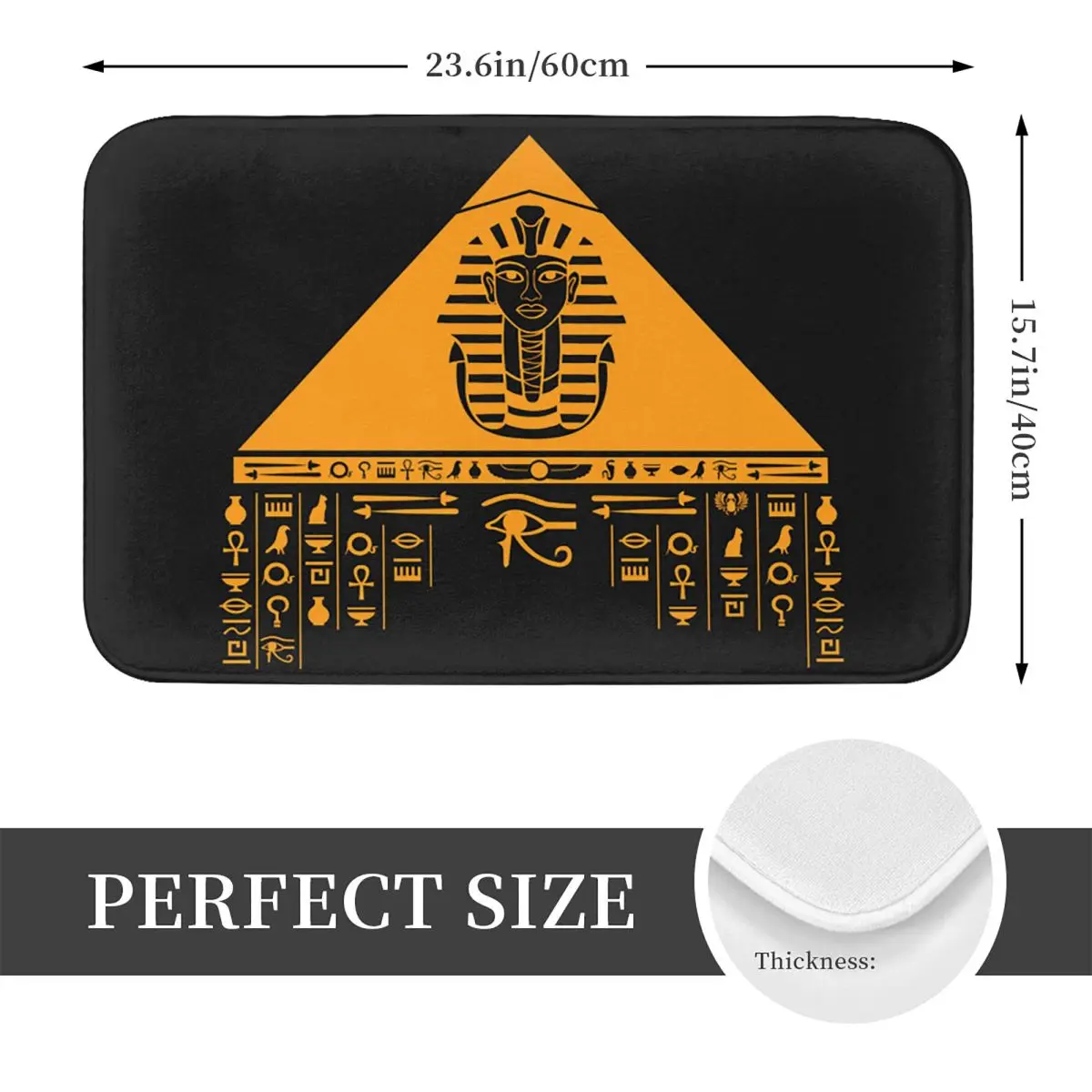 Ancient Egypt Egyptian Pyramids Birthday Gift Anti-slip Doormat Floor Mat Carpet Rug for Kitchen Entrance Bedroom Footpad Mats