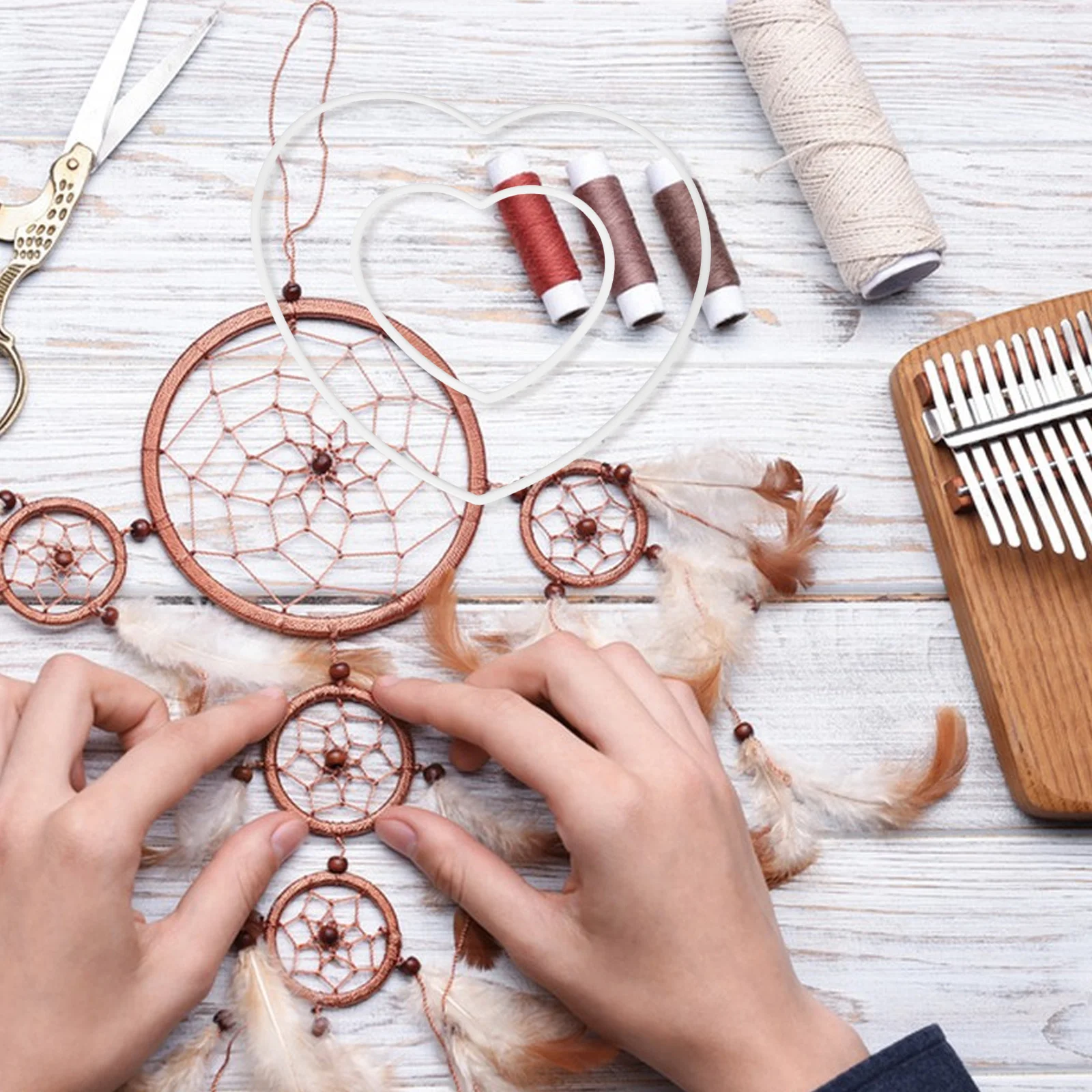 

Dream Catcher Plastic Hoop 6 8 10 12 14Cm 10 Pieces Set Crafting Kit for Wall Hanging Ornament Festival Gift Making Accessories