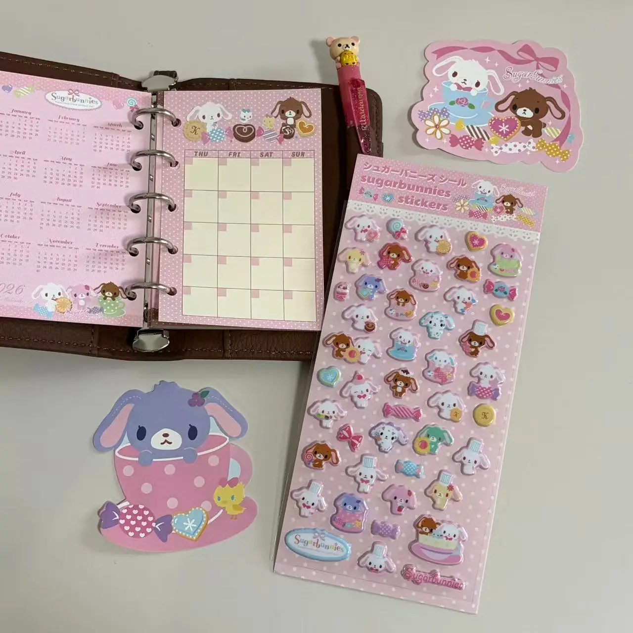 

Наклейки 3D Kawaii Sanrio Sugarbunnies: креативные мультяшные стикеры для декора блокнотов, чехлов для телефонов, кружек. Награда для студентов, подарок на день рождения.