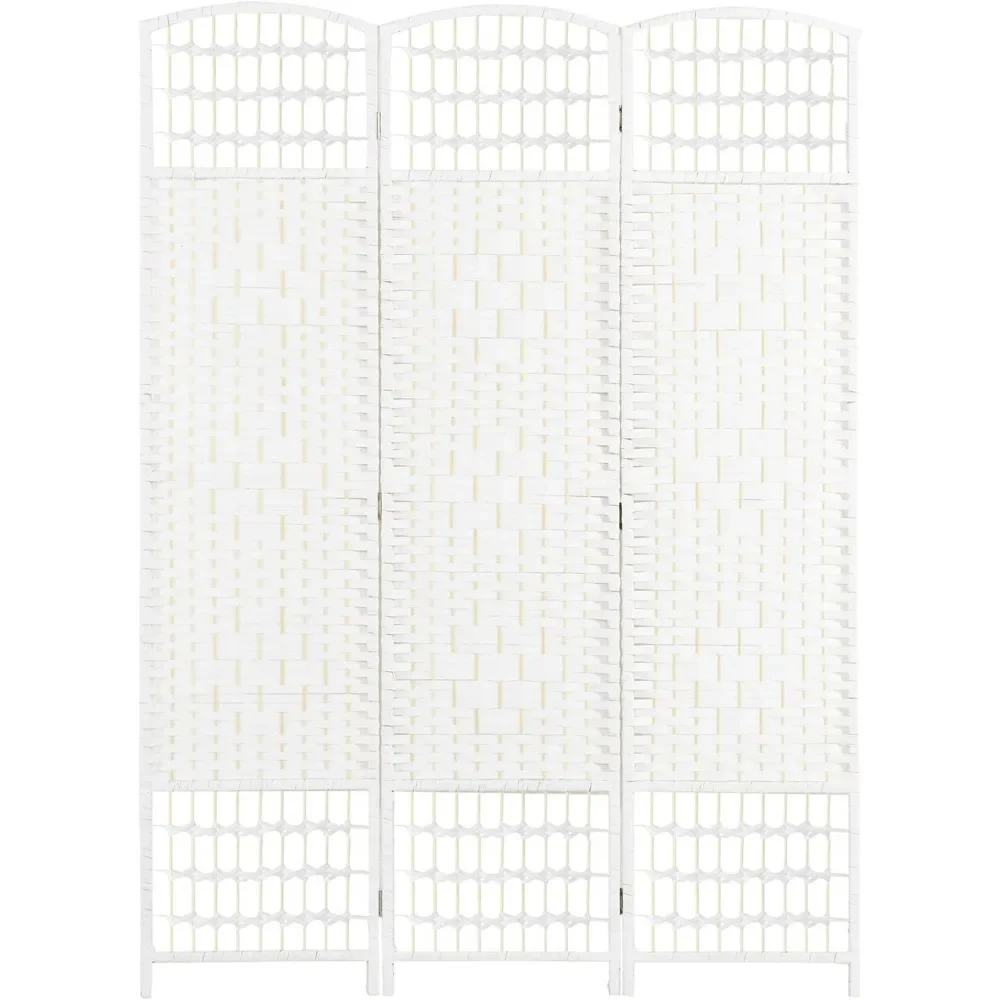 

Room Divider, Folding Privacy Screen,Separator, Wave Fiber Freestanding Partition Wall Divider