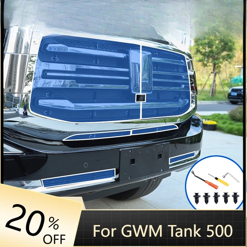 

Auto Parts Front Grille Insect Proof Net Radiator Condenser Protective Cover Accessories For GWM Tank 500 Great Wall 2022-2024