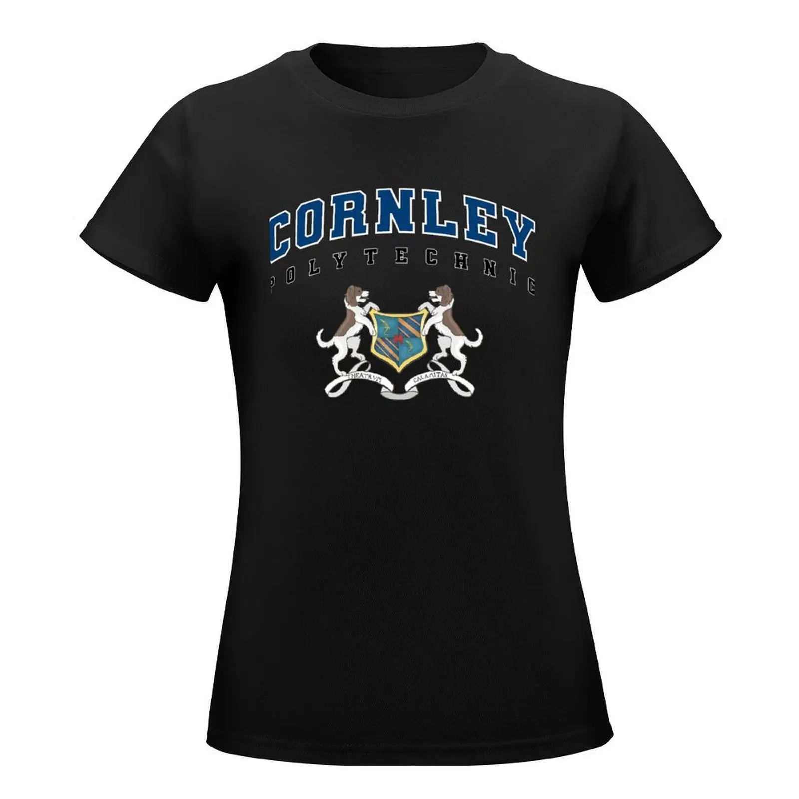 Cornley Polytechnic BLUE T-Shirt lady clothes cute clothes graphics summer clothes plus size t shirts for Women loose fit